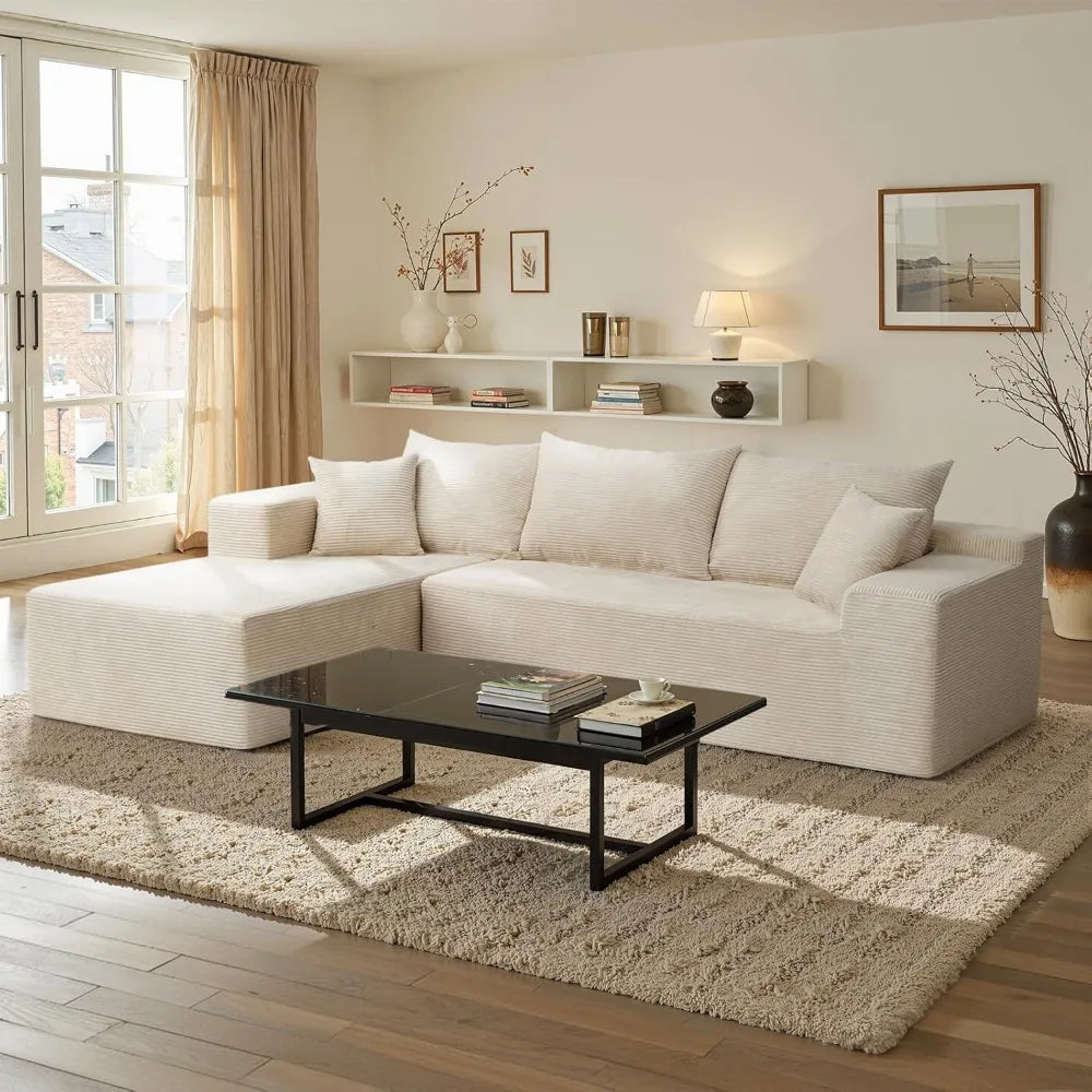Cloud Sectional Couch with L-Shape Chaise