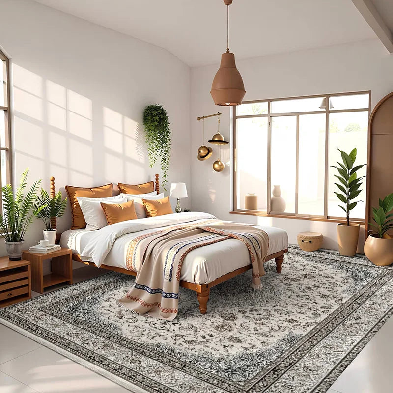 RAKKS Retro Style Rugs for Bedroom Large Area Living Room Decoration