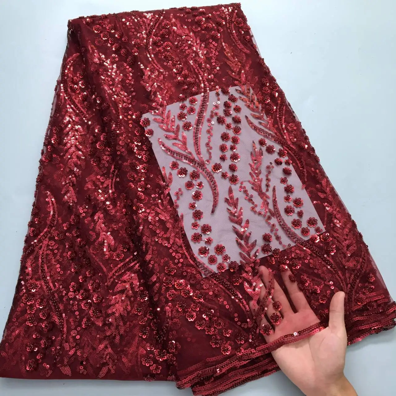 SJD LACE French Mesh Bridal Lace Fabric