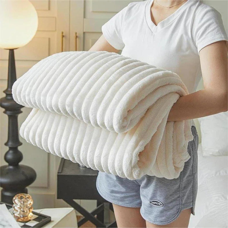 1pc Fluffy Coral Velvet Blanket