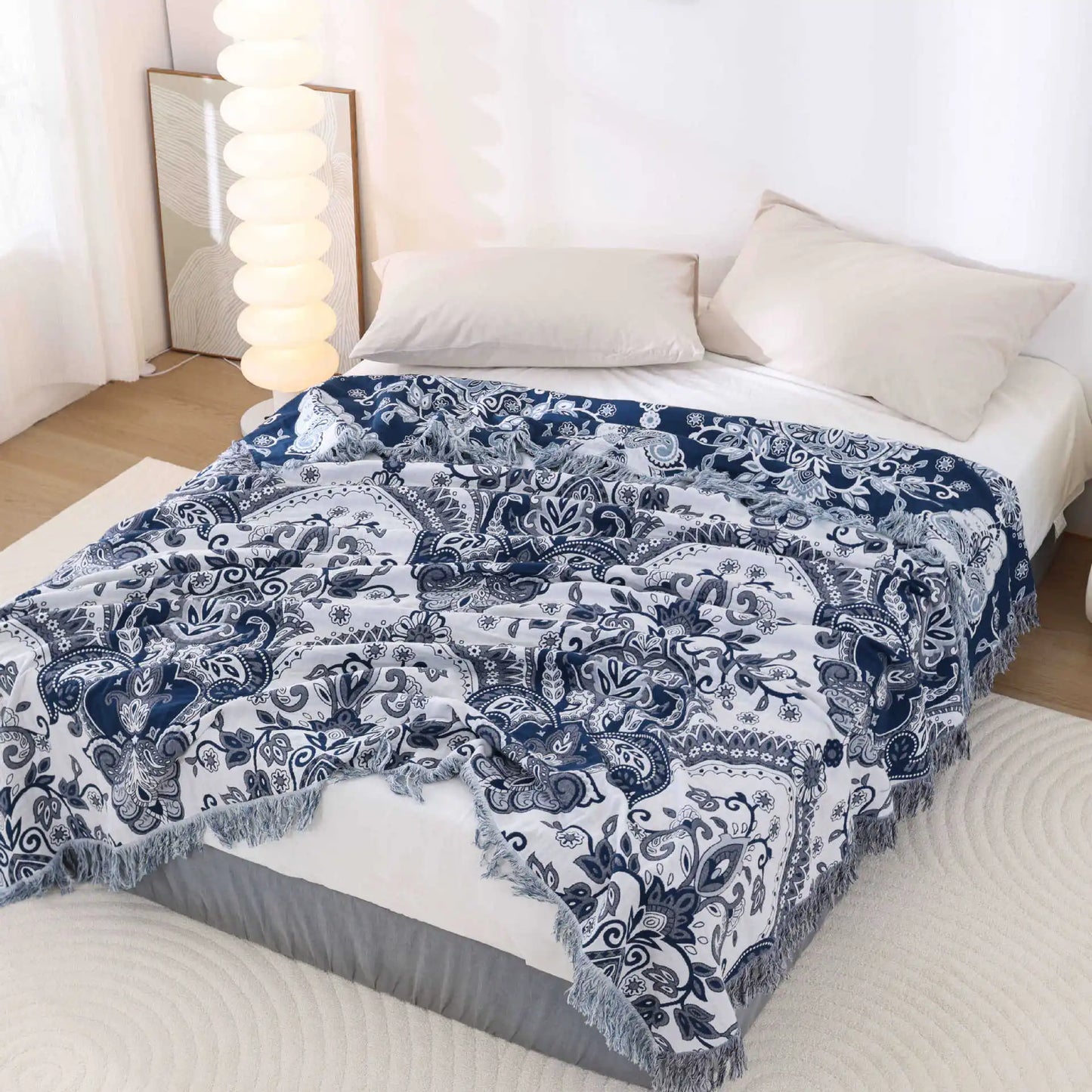 Nordic throw blanket for beds