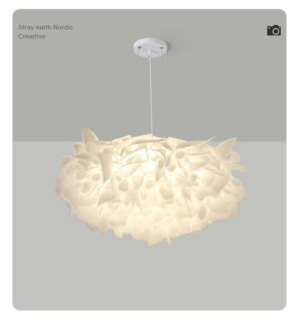 Exquisite Leaves Dimmable LED Ceiling Lights White Remote Control
