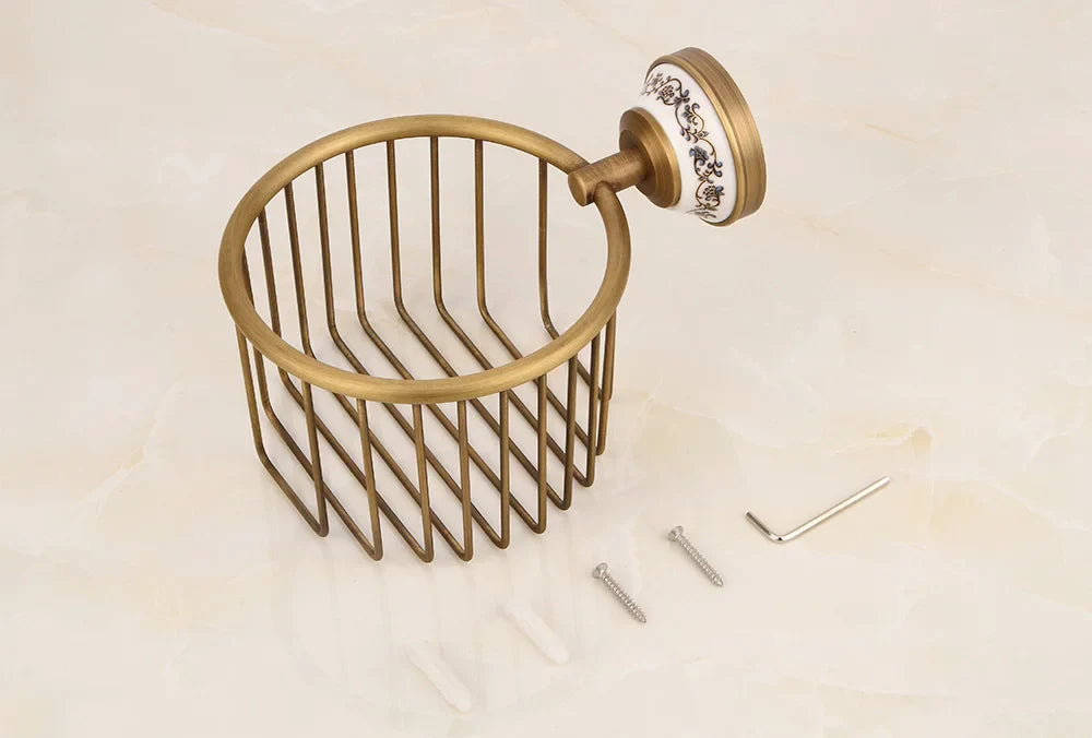 Porcelain Base Bathroom Hardware Set