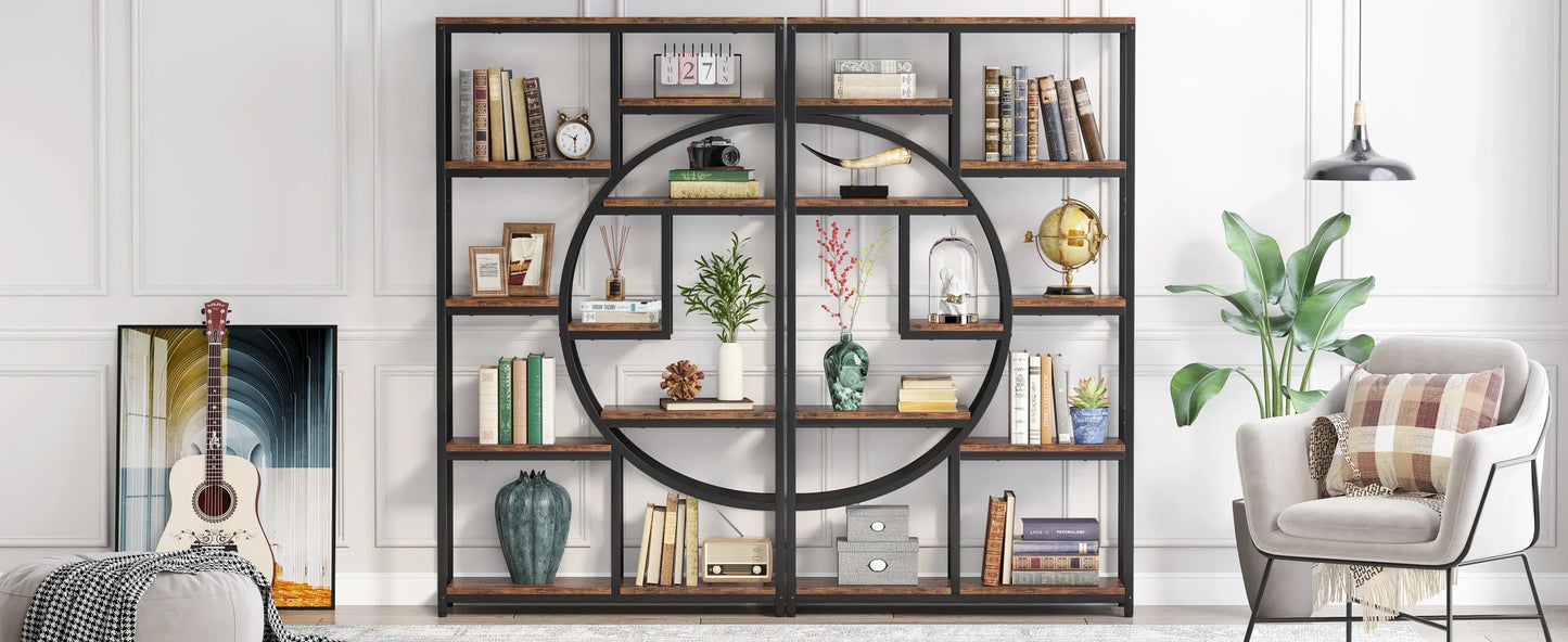 Tribesigns Bookshelf Industrial 5 Tier Etagere Bookcase,