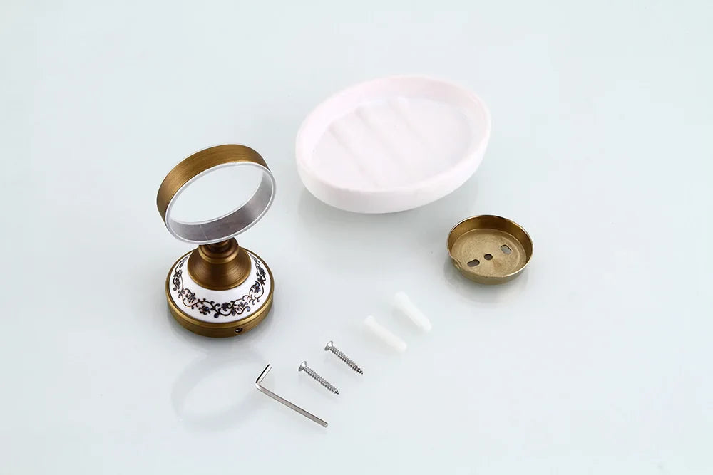 Porcelain Base Bathroom Hardware Set