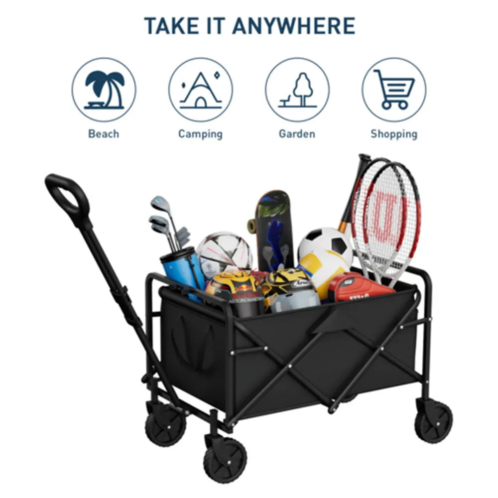 Foldable Garden Wagon Cart Portable Camping Trolley