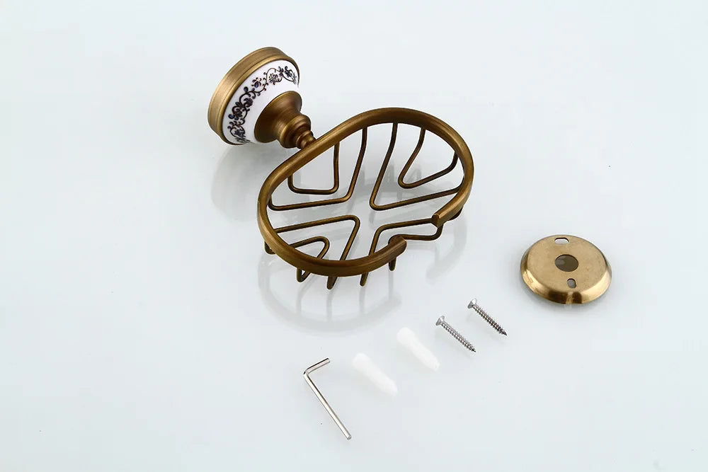 Porcelain Base Bathroom Hardware Set