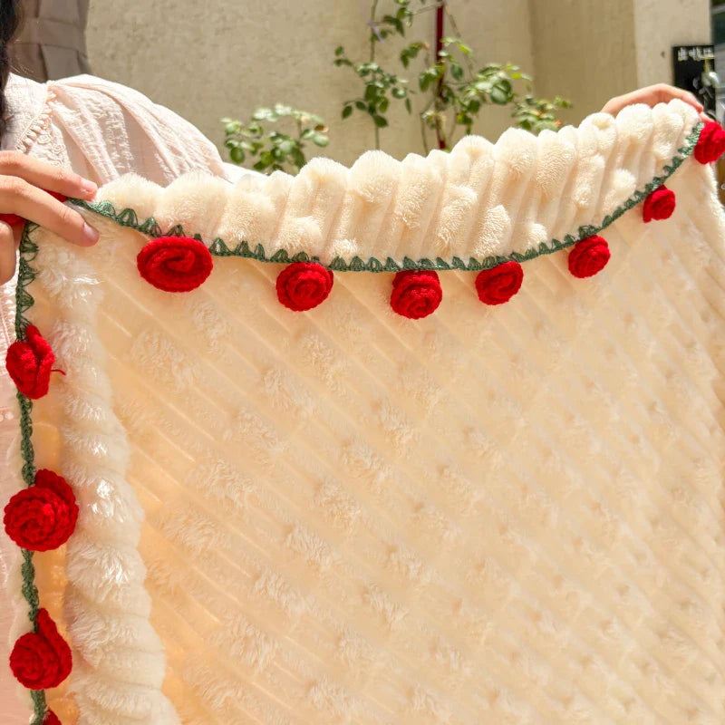 Romantic Rose Bouquet Blanket Soft and Lightweight Throw