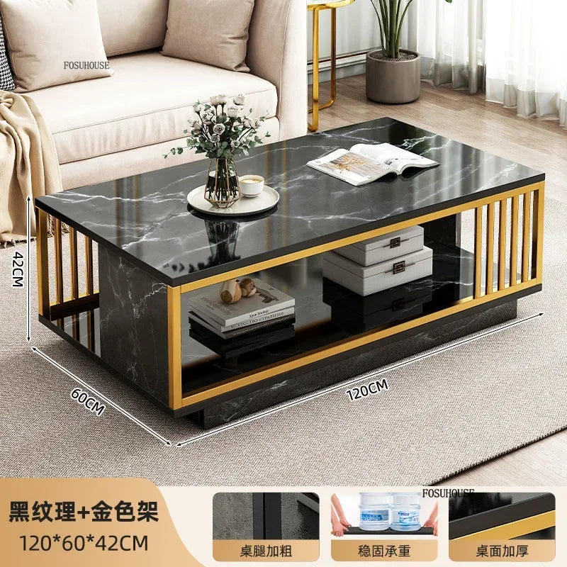 Italian Coffee Table Minimalist Square Nordic Tea  Table Living Room Furniture