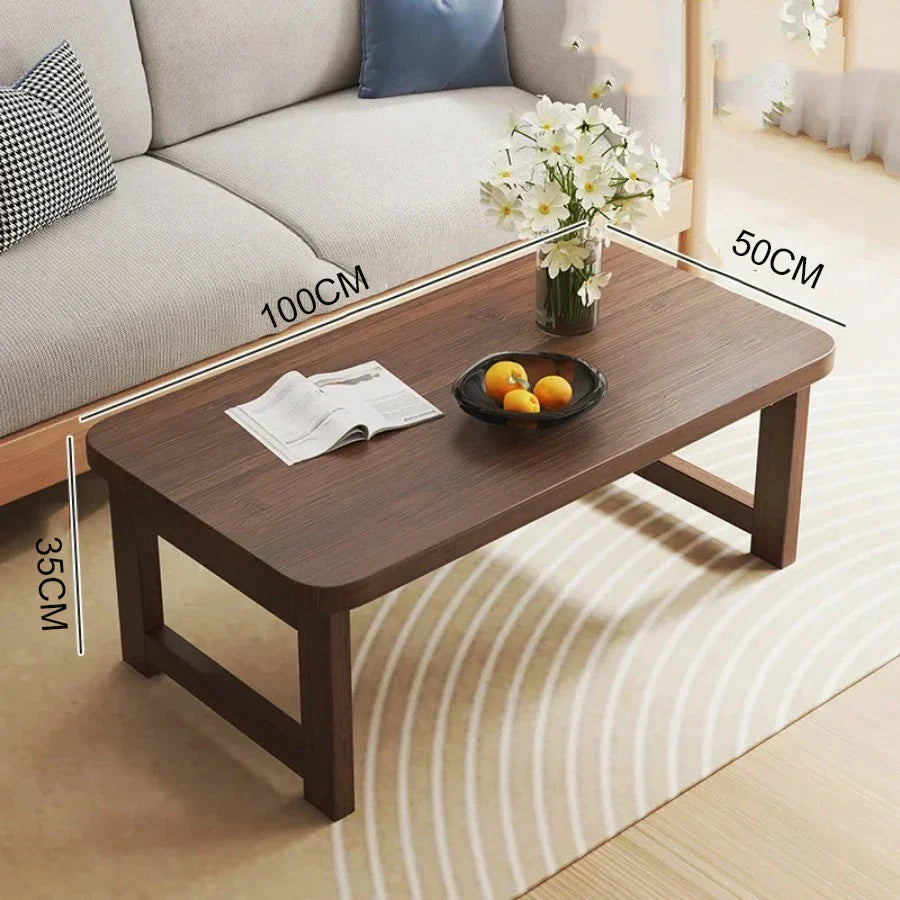 Solid Wood Folding Coffee Table Japanese Tatami Style