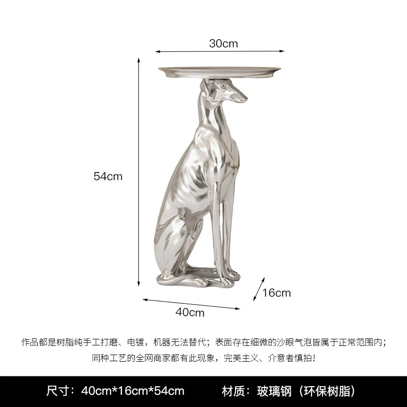 Dog Statue Sculpture, Coffee Table, Living Room Decoration,