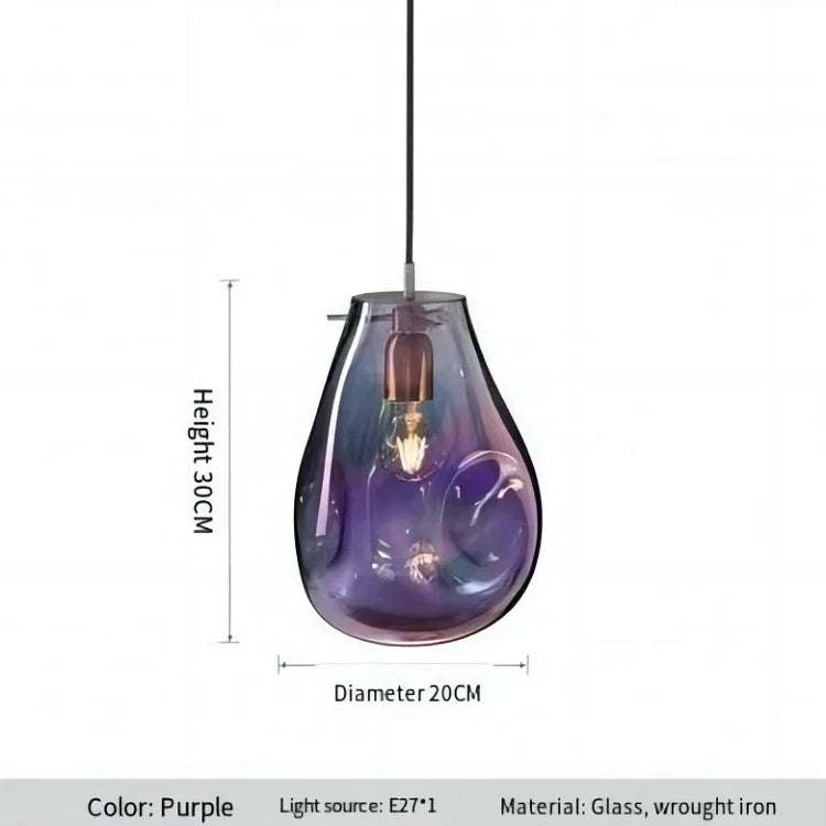 Modern Creative Colorful Glass Chandelier Contemporary Irregular Shape