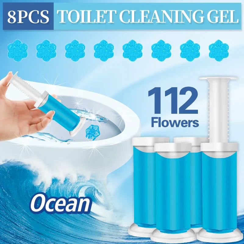 Air Fusion Toilet Cleaning Gel Clean Ocean Fresh Scent 6.43oz 2 Pcs