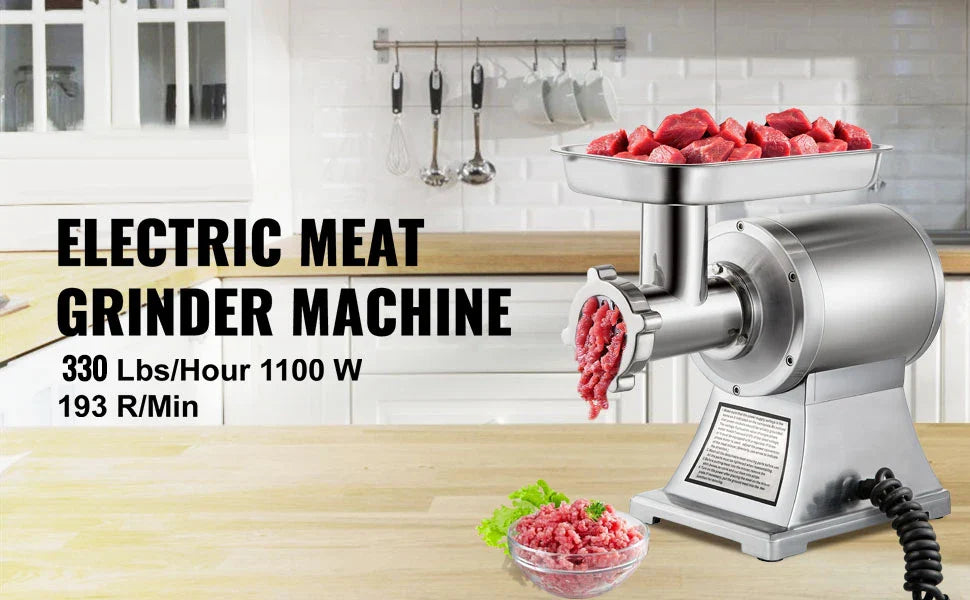 SucceBuy 250Kg/H Electric Meat Mincer Grinder Commercial Kitchen Chopper