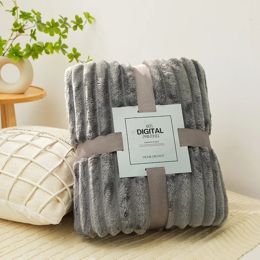 1pc Fluffy Coral Velvet Blanket