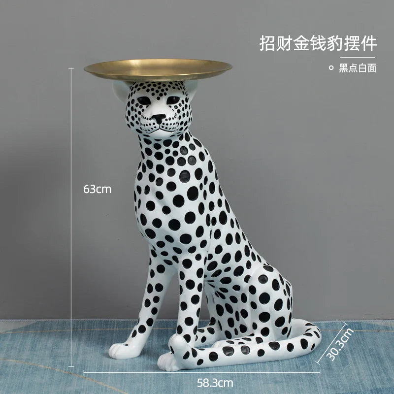 Creative Coffee Table Creative Leopard Shape Floor Ornaments
