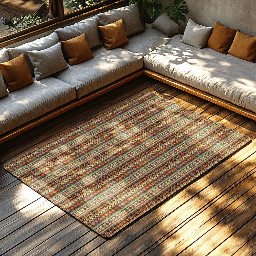 Vintage Persian Area Rug Bohemian Carpet