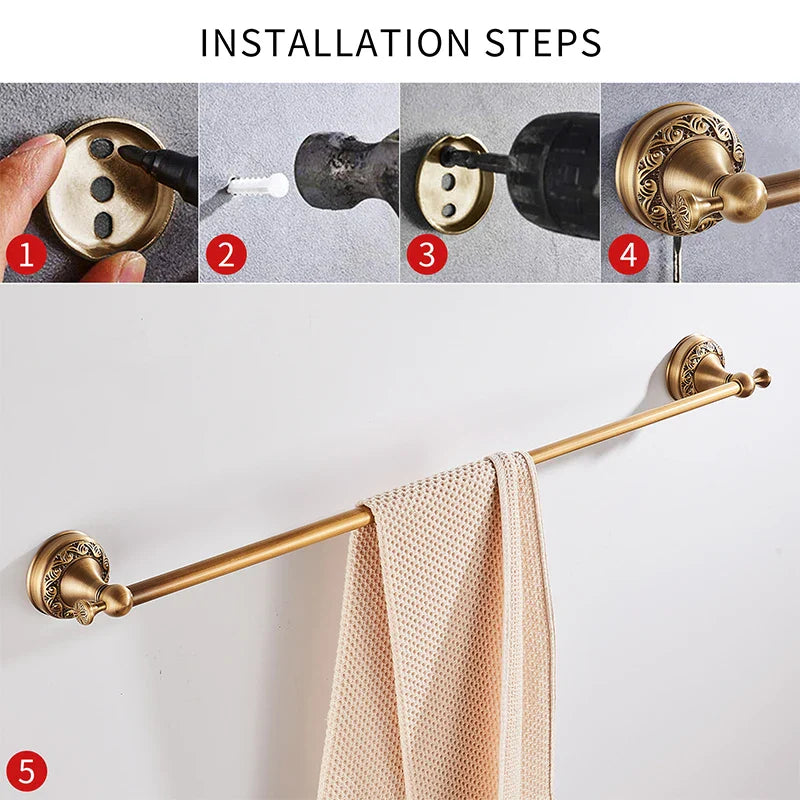 Antique Bronze Bathroom Hardware Set