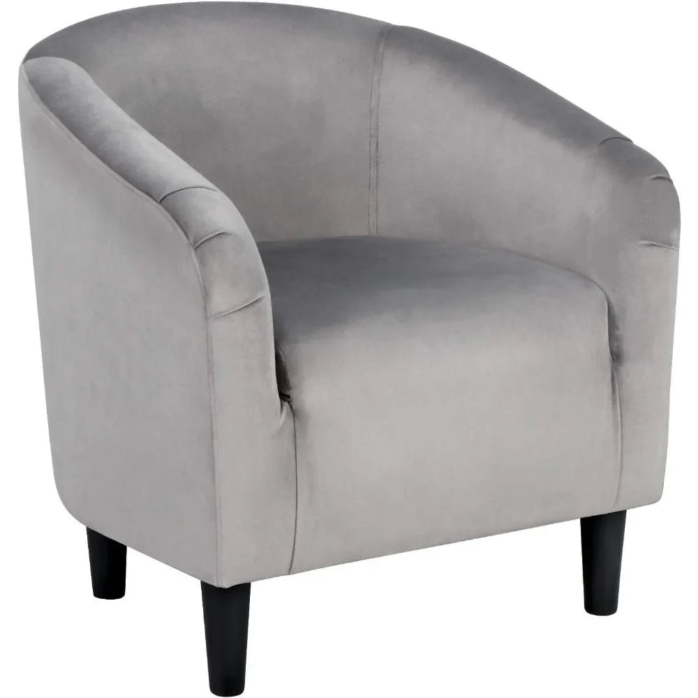 Barrel Chair, Modern Accent Chair Comfy Velvet Chair  for Living Room Bedroom Office,