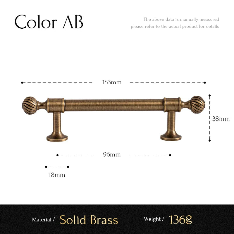 Santaya Brushed Antique Brass Handles Luxury Furniture Hardware