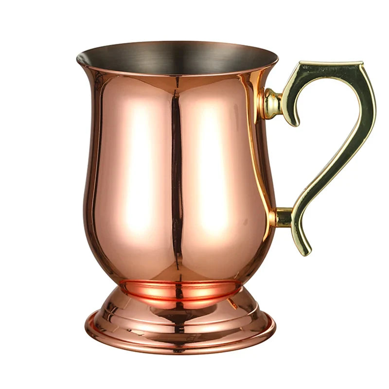 4PCS 550ml 18 Ounces Hammered Copper Plated  Moscow Mule Mug