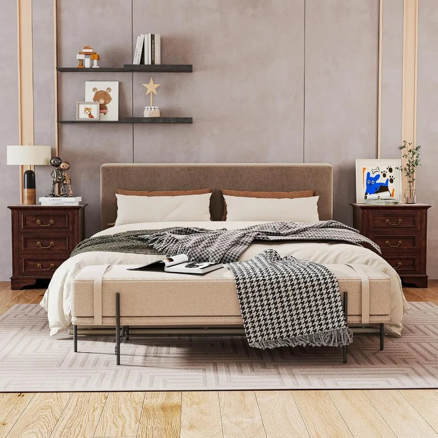 Nightstand with Charging Station Wooden Bedside Table with 3 Drawers  Small Spaces 1 Dark Brown
