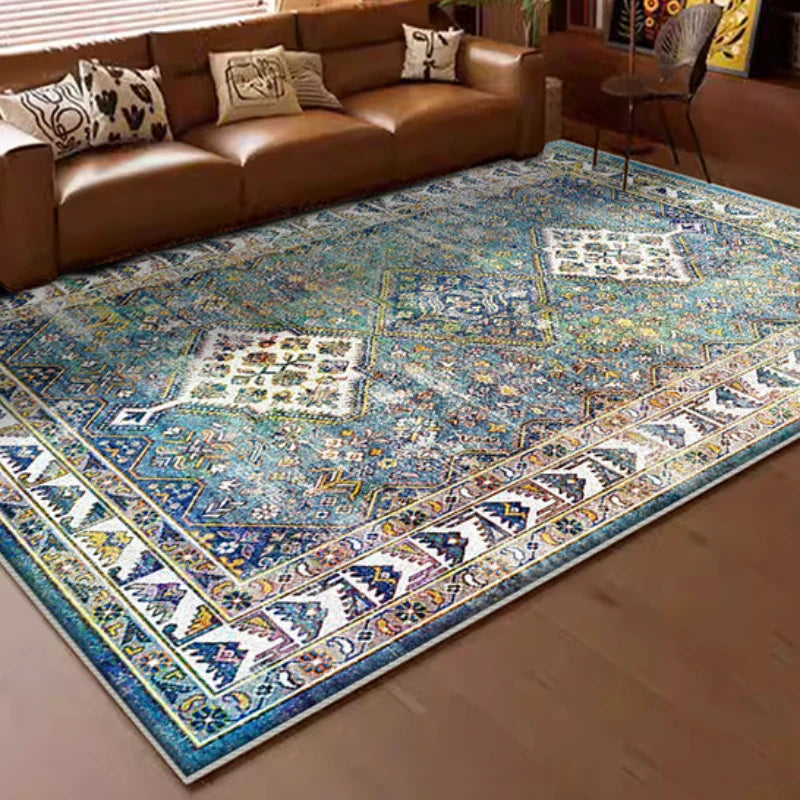 American Retro Style Carpets for Living Room Plush Carpet