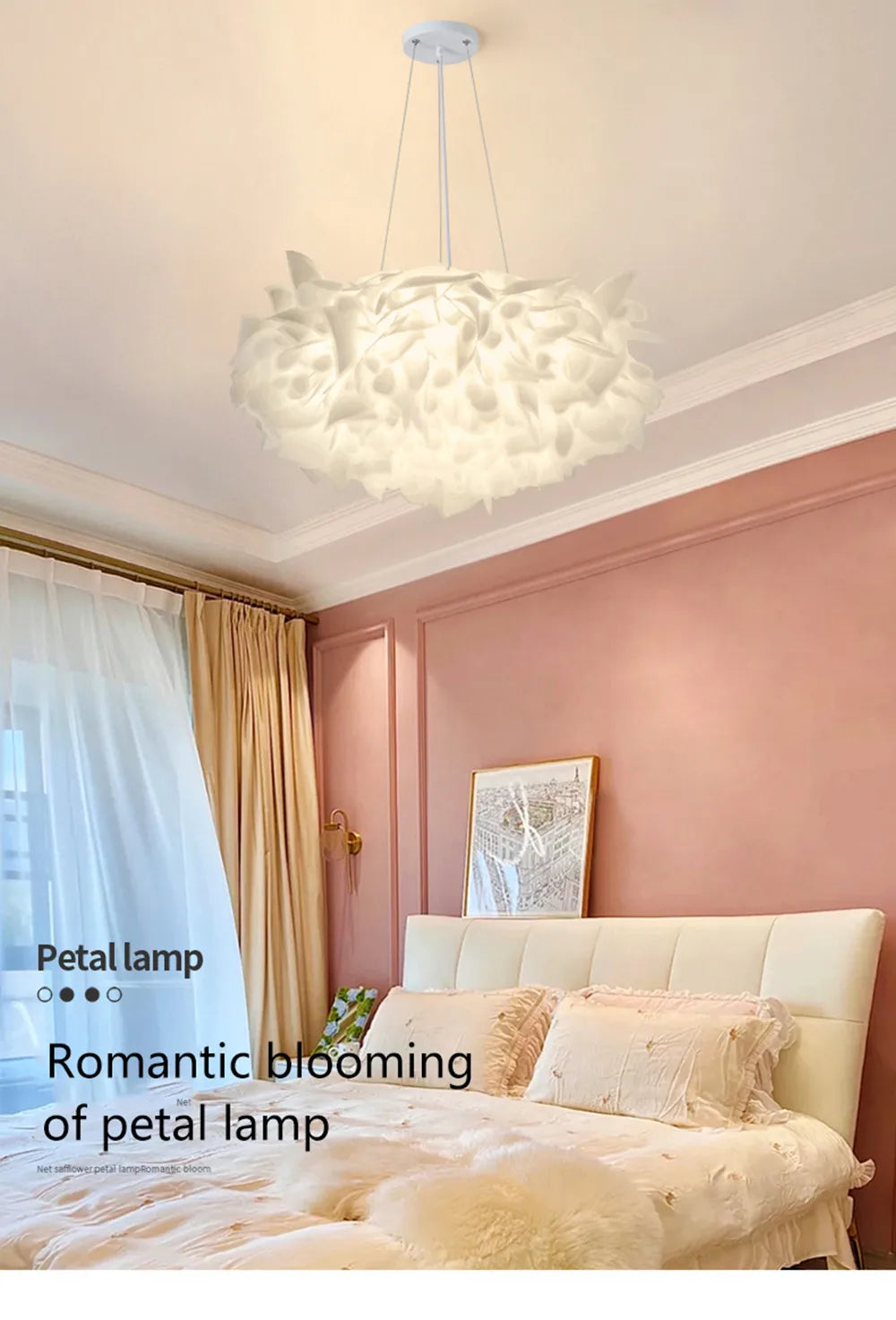 Exquisite Leaves Dimmable LED Ceiling Lights White Remote Control