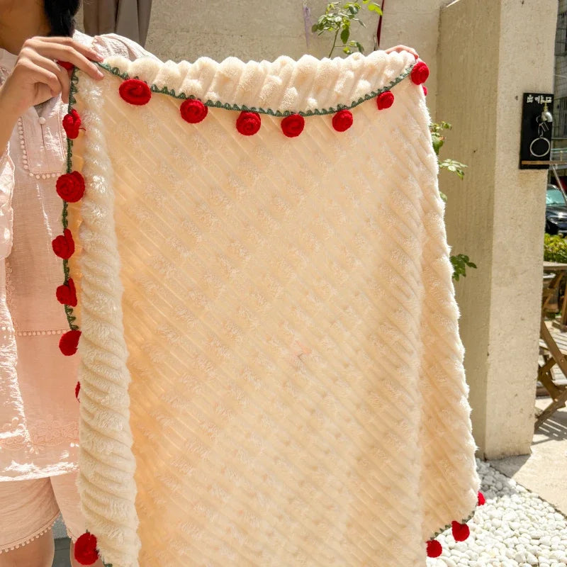 Romantic Rose Bouquet Blanket Soft and Lightweight Throw