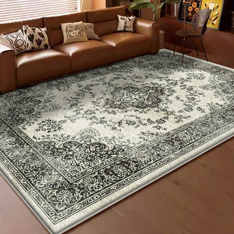 American Retro Style Carpets for Living Room Plush Carpet
