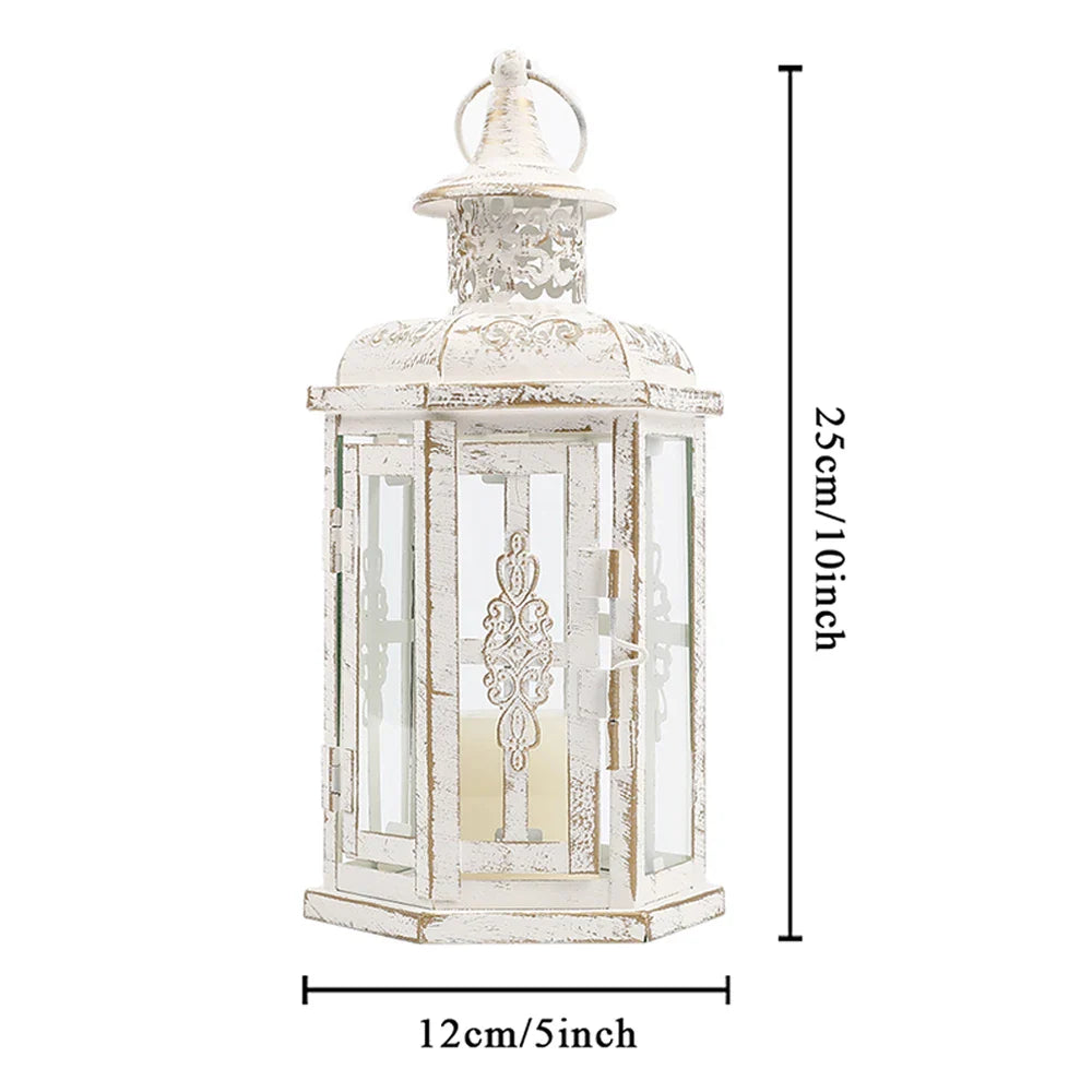 Vintage Nordic Candle Holder Lanterns Candles Aesthetic Hanging Lantern