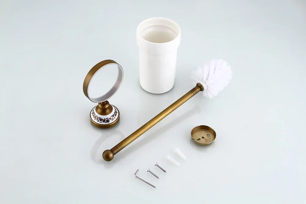 Porcelain Base Bathroom Hardware Set