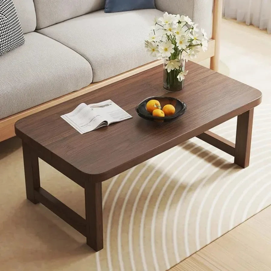 Solid Wood Folding Coffee Table Japanese Tatami Style