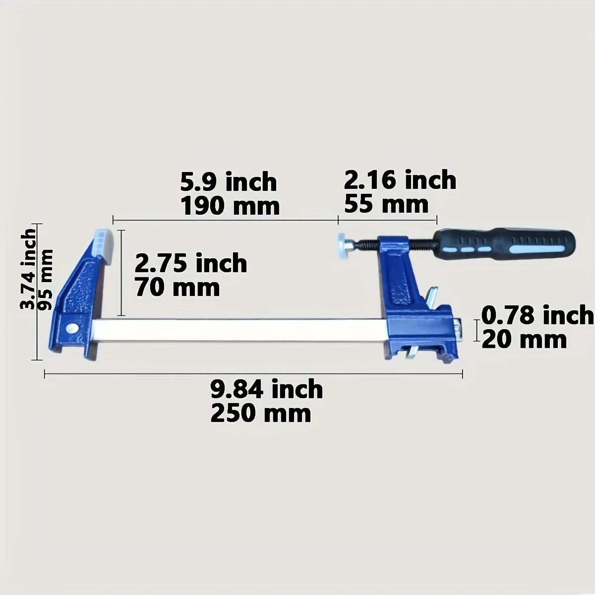 Woodworking F-Clamps Light-Duty Forged Steel Clamps