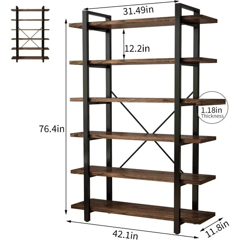 Solid Wood Bookcase and Book Shelves