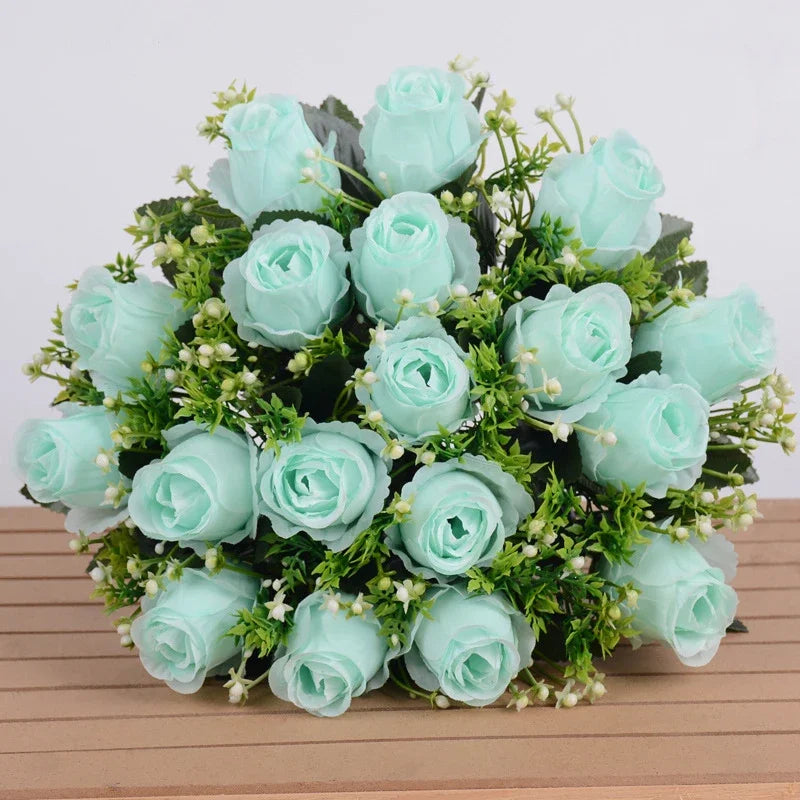 18 Heads Rose Bouquet  Silk  Bouquet Wedding  Flowers