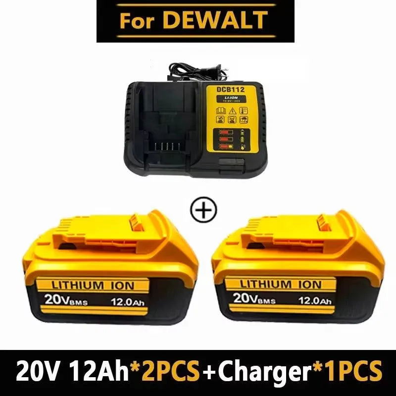 For DeWal Original 20V 12.0Ah MAX Battery Power Tool Replacement For DeWalt 20V 6A 18Volt 20v Battery.