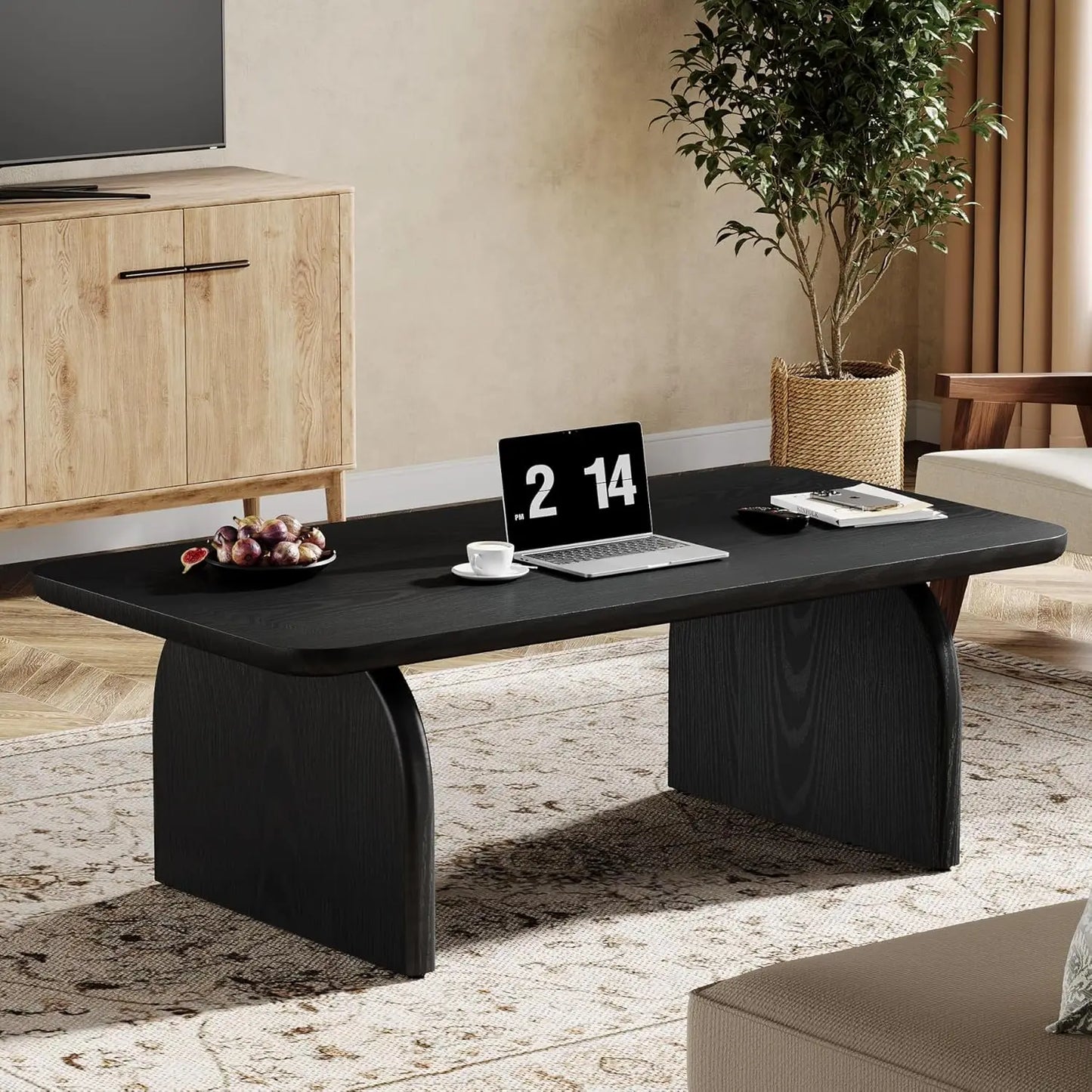 Rectangle Coffee Table,, Farmhouse Accent Center Low Cocktail