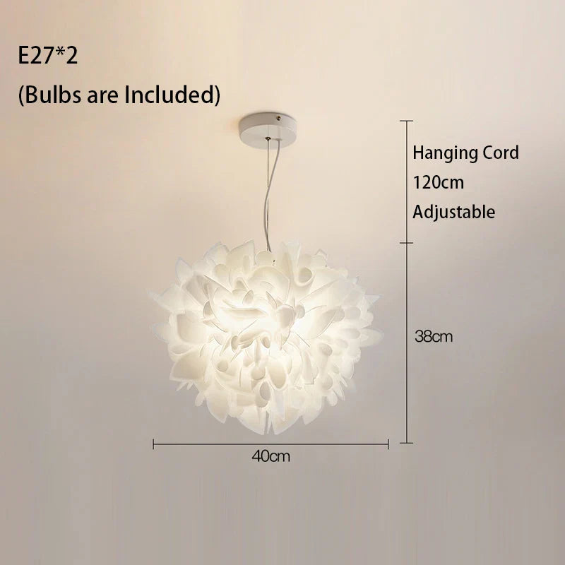 Exquisite Leaves Dimmable LED Ceiling Lights White Remote Control