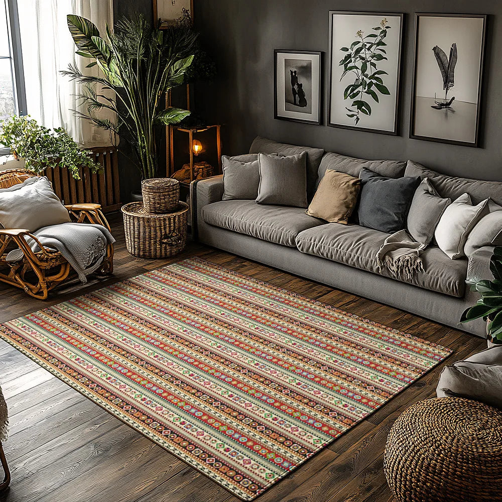 Vintage Persian Area Rug Bohemian Carpet