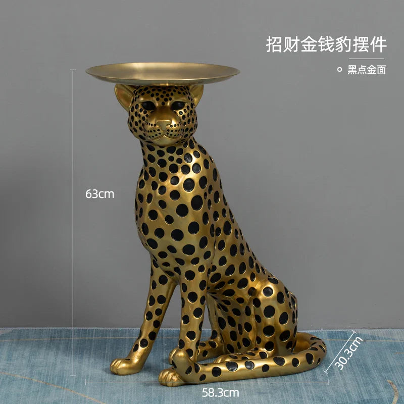Creative Coffee Table Creative Leopard Shape Floor Ornaments