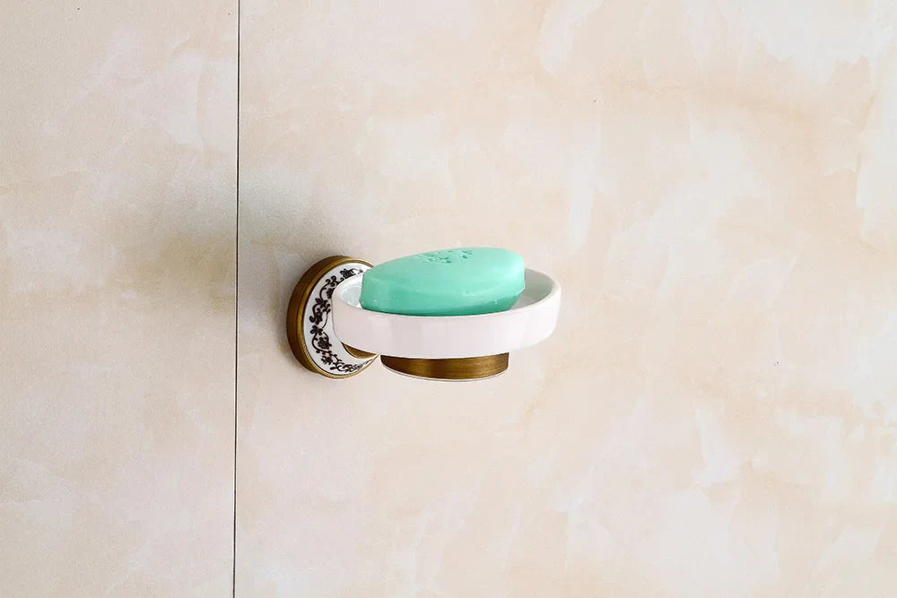Porcelain Base Bathroom Hardware Set