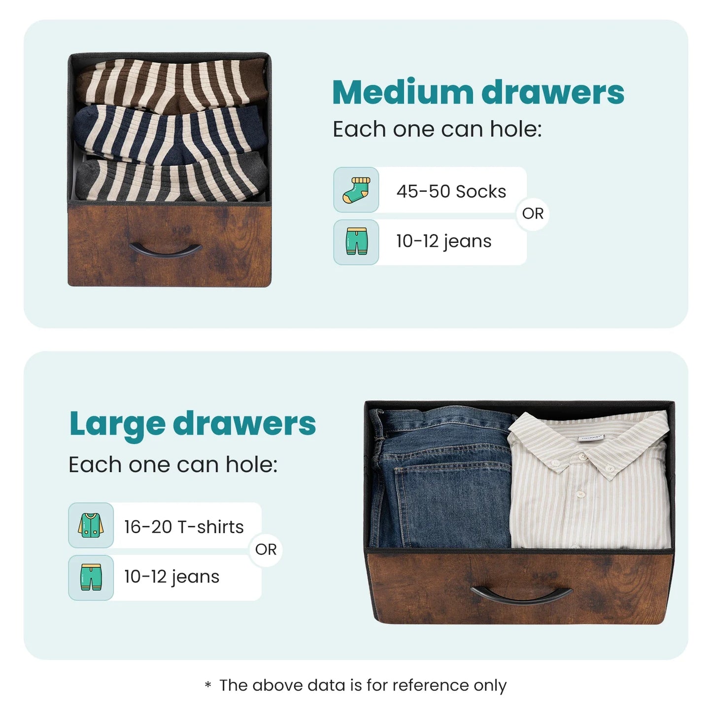 JHK Desser For Bedroom With 7 Fabric Drawers Closet Chest For Living Room Display Cabinet