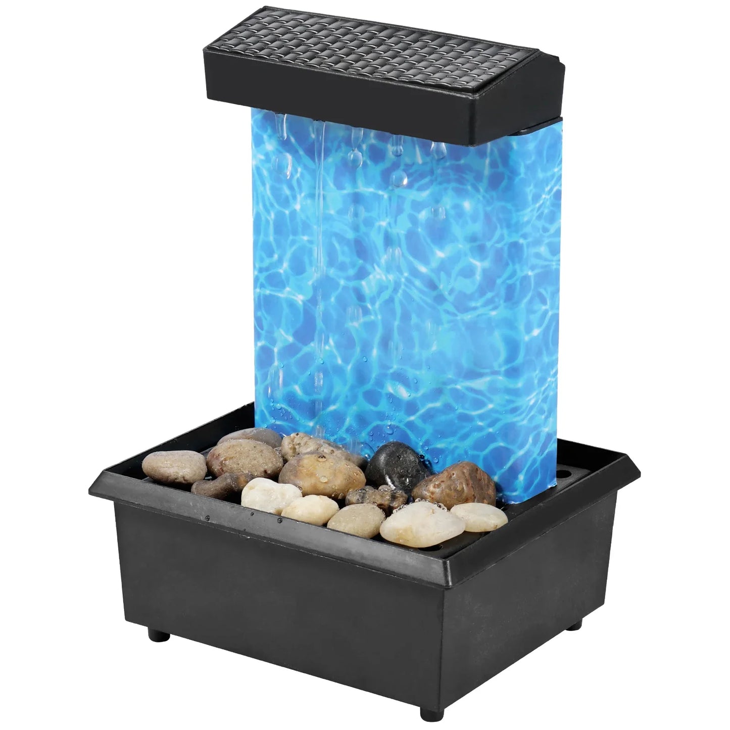 Tabletop Waterfall Home Decor  Desktop Fountain with Soft Lights Flowing Water Ornaments