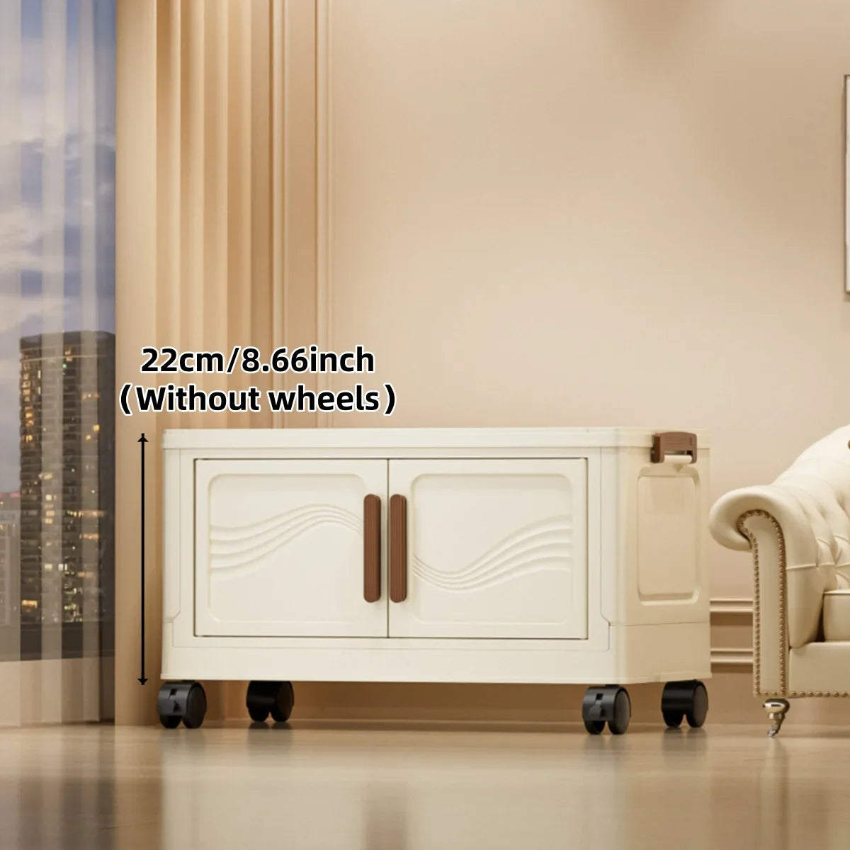 Foldable Storage Box with Clear Door - Spacious, Durable, - Ideal for Organizing Clothes, Books, Toys, and
