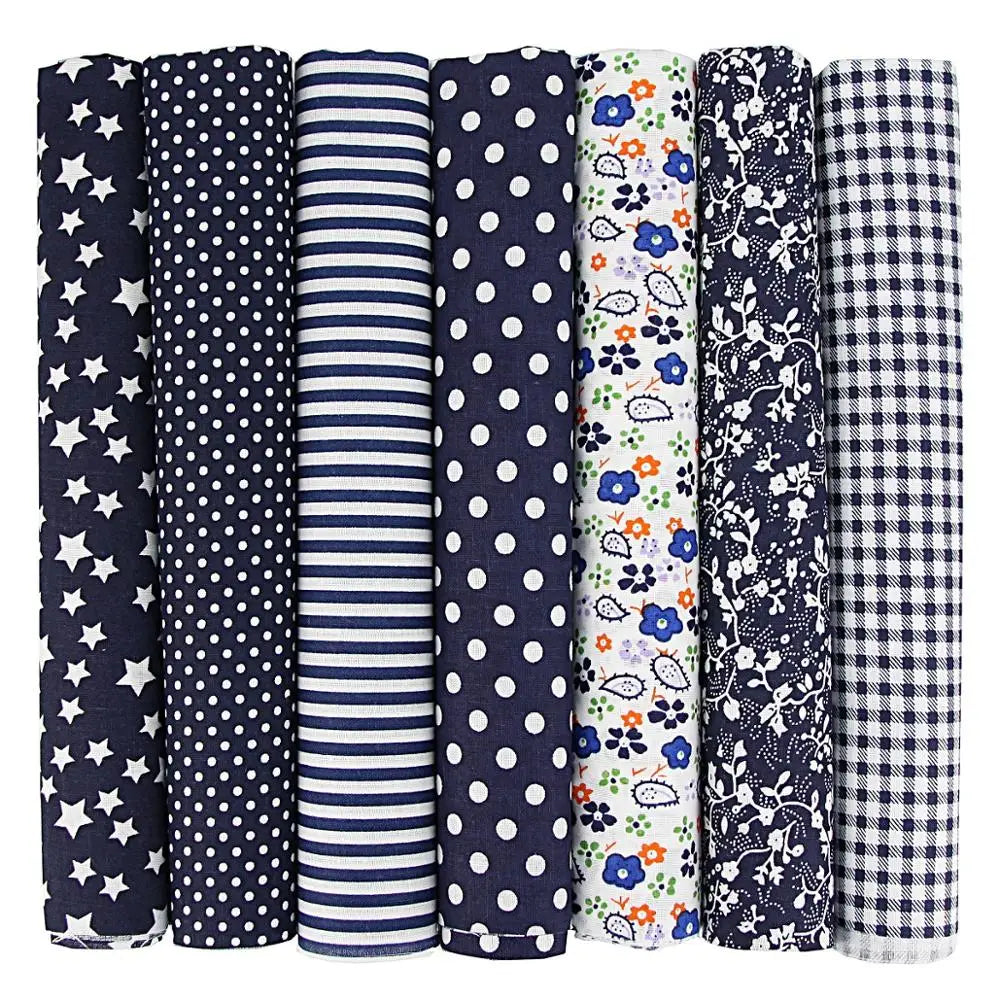 7PCS 50 x 50cm Squares Cotton Craft Fabric