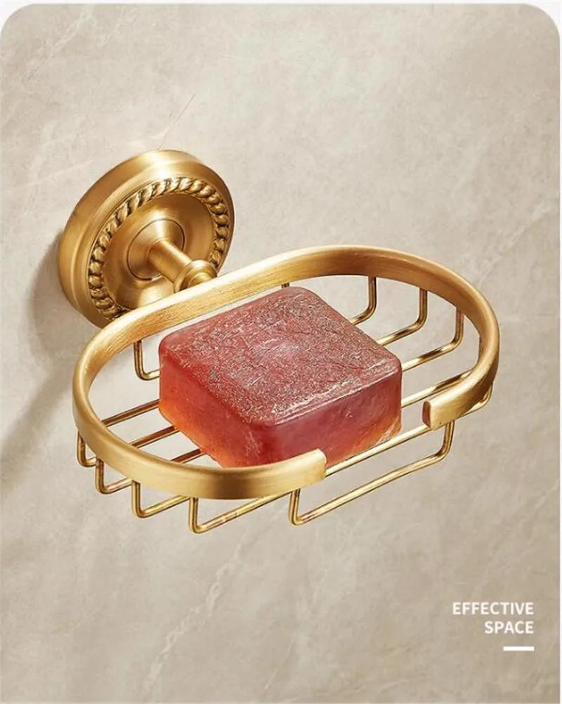 Bathroom Accessories Brass Antique Towel Rack,Paper holder Toilet Brush Holder,Towel Hanger Bath Hardware