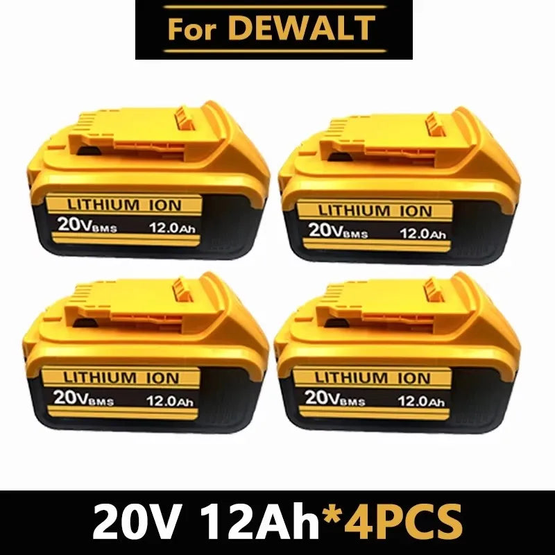 For DeWal Original 20V 12.0Ah MAX Battery Power Tool Replacement For DeWalt 20V 6A 18Volt 20v Battery.