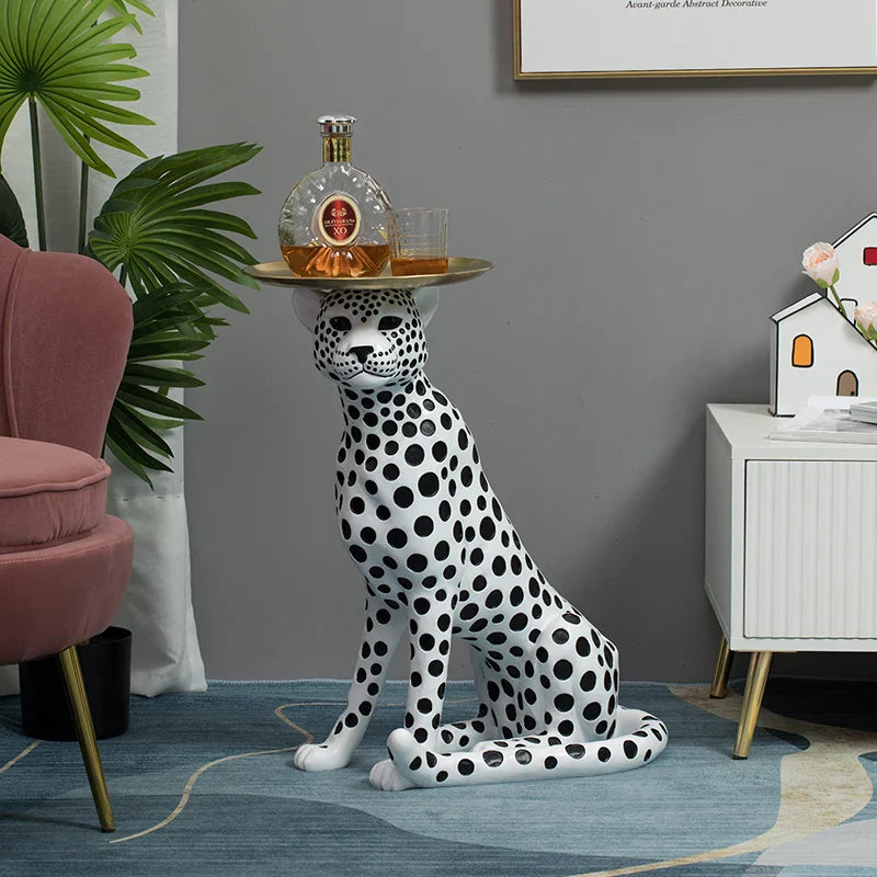 Creative Coffee Table Creative Leopard Shape Floor Ornaments
