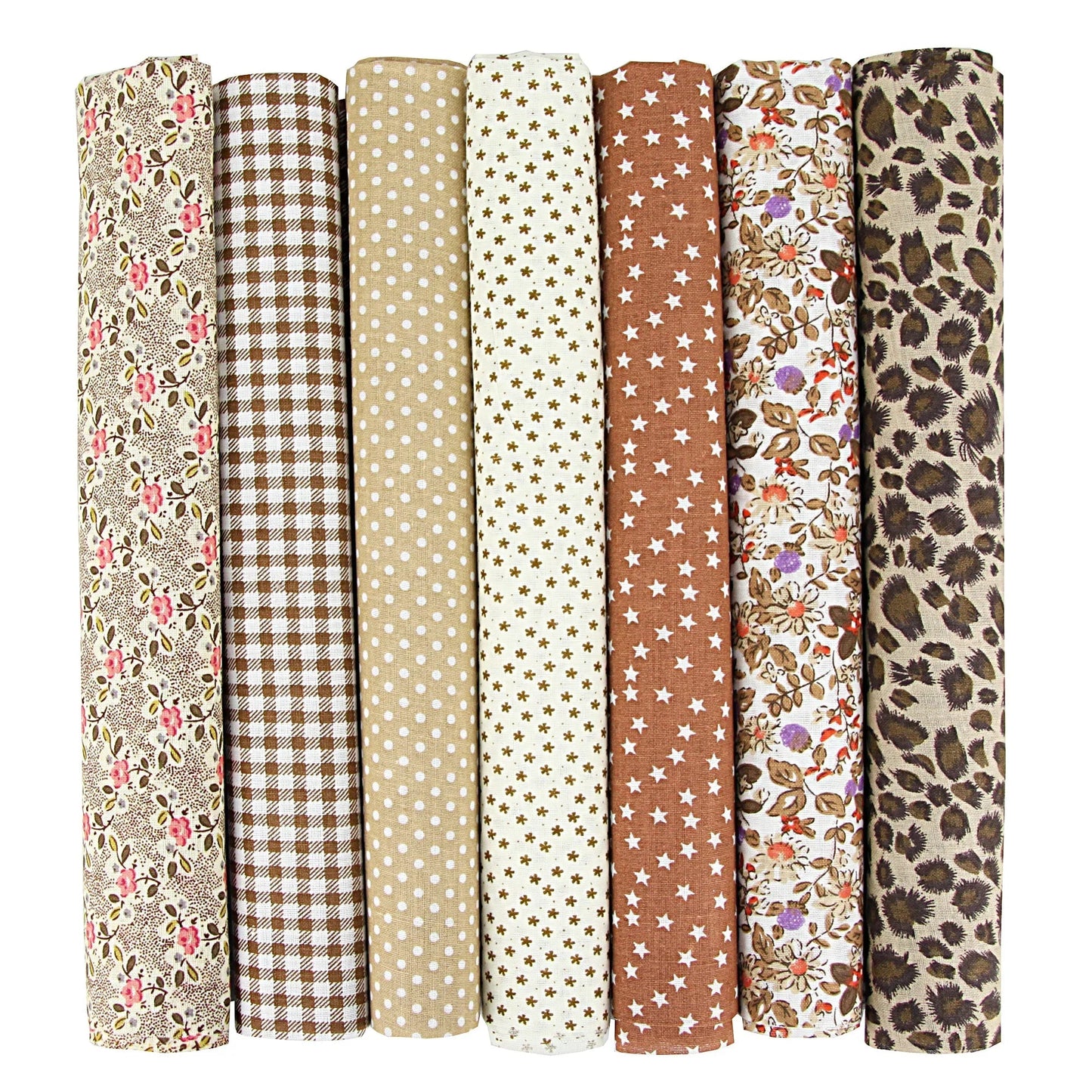 7PCS 50 x 50cm Squares Cotton Craft Fabric